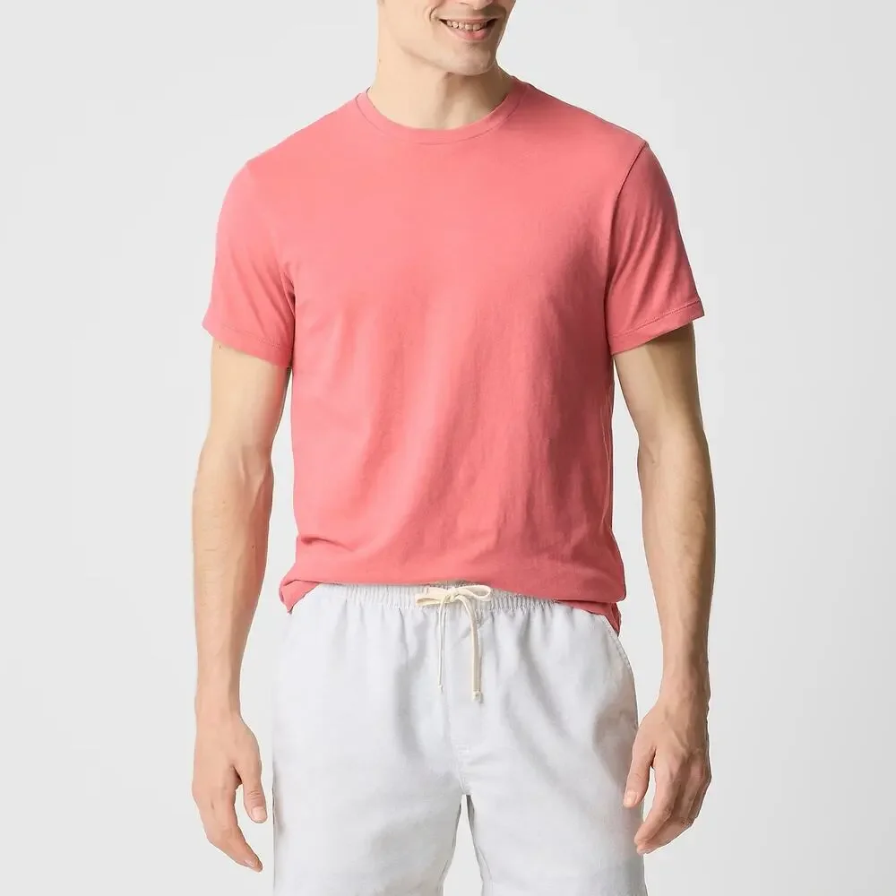 J. Crew Cotton Washed Jersey Tee Short Sleeve Crew T-Shirt Dusty Red Mens Size M